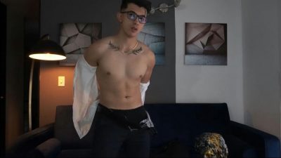 Handsome, muscular guy films himself masturbating for the first time