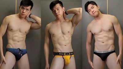 Trying on underwear with a Chinese guy